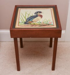 Embroidered Duck Side Table