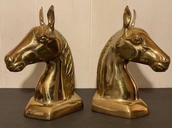 PR. Solid Brass Equestrian Bookends.