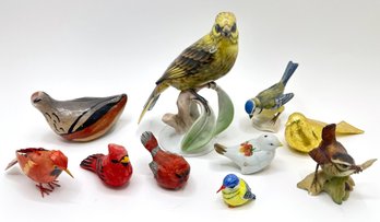 10 Bird Figurines Including Heidenreich Rosenthal