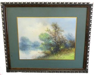 Charles Braley (Mass, 1854-1927) Pastel On Paper Landscape