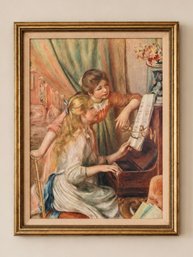 'Two Young Girls At The Piano' Artist Reproduction - Original Painting By Pierre-Auguste Renoir In 1892