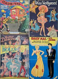 1940's Era Group Of 5 Paper Dolls Books