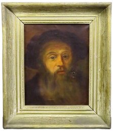 Jos Van Dijk (Dutch, 1913-2000), Canvas Portrait Of Elderly Man W/Combed Beard