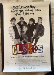 Vintage Clerks Movie Poster 1990s