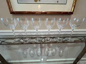 Large Sized Tulip Shaped Rogaska, SOHO Pattern Stemware, Set Of 6