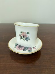 Vintage Royal Worcester Porcelain Tooth Pick Holder & Small Plate