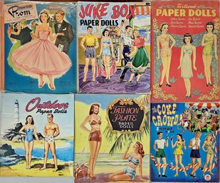 1940's Era Group Of 6 Paper Dolls Books