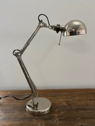 Ikea Forsa Adjustable Goose Neck Lamp, Nickel Plated Steel Construction