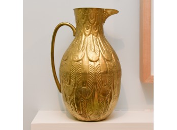 Art Deco Style Gilded Metal Pitcher