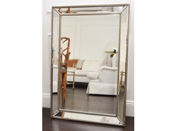 Rectangular Silver Studded Wall Mirror