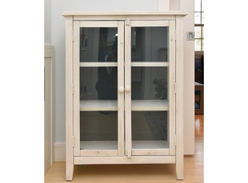 (2) Door Rustic White Shiplap Storage Cabinet