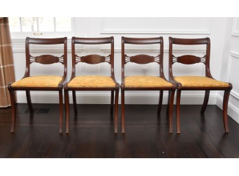 (4) Vintage Duncan Phyfe Style Dining Side Chairs