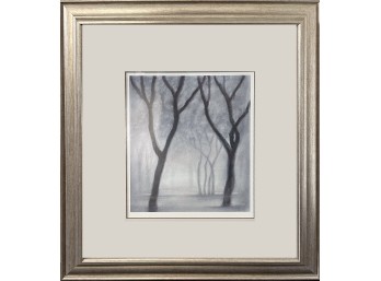‘Forest IV’ Framed Black And White Lithograph Print #2