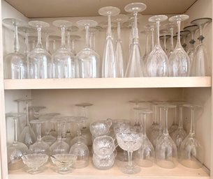 Over 60 Assorted Vintage Wine Glasses