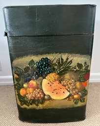 Antique Decoupage Hatbox With Original Price Tag For $125