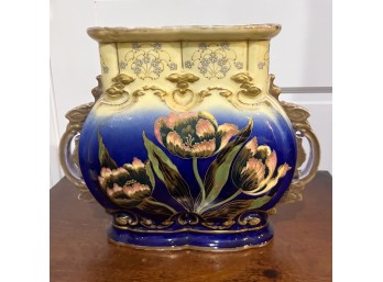 Antique Carlsbad Austria Floral Porcelain Vase