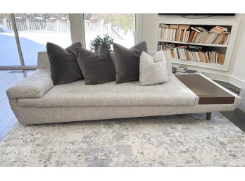 Roche Bobois Asymmetric Grand Sofa Featuring An Integrated Walnut Side Table #1