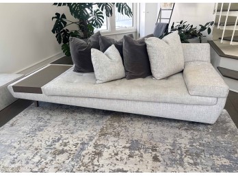 Roche Bobois Asymmetric Grand Sofa Featuring An Integrated Walnut Side Table #1