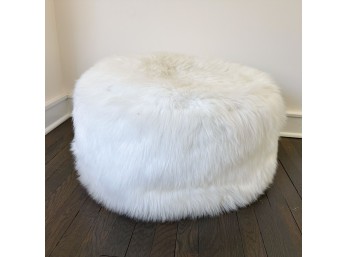 Restoration Hardware Teen Modern White Faux Fur Pouf