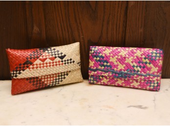Pair Of Indonesian Hand Woven Clutches