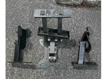 Pair Of Speaker Brackets With A TV Wall Mount Bracket