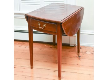 Link Taylor Heirloom Solid Mahogany Fold Down Side Table With Drawer