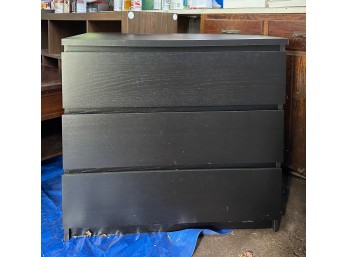 (3) Drawer Modern Black Dresser