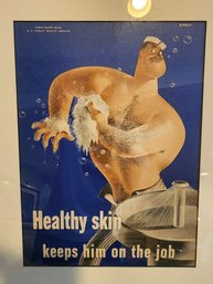 Ww2 Public Health Poster Framed With Uv Glass