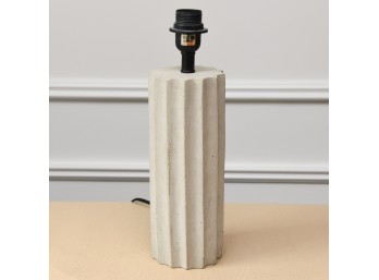 CB2 White Fluted Stoneware Table Lamp