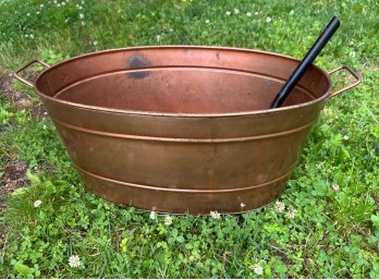 Copper Ash Bucket With Scoop
