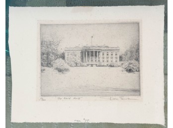 'The White House' Limited Edition Etching By American Artist Don Swann Signed