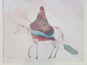 J.C. Madden Native Woman On Horseback