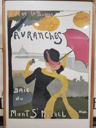 Bergevin Original Avranches 1910 Travel Poster Framed