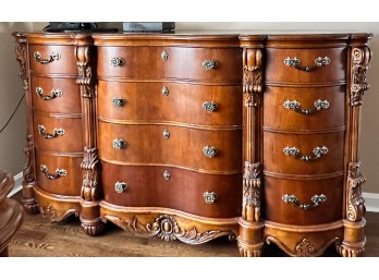Horchow 12-Drawer Serpentine Front Chest Of Drawers