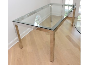 Mitchell Gold + Bob Williams Glass And Chrome Dining Table