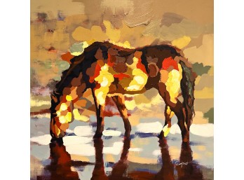 'Abstract Horse' Original Oil On Canvas Signed