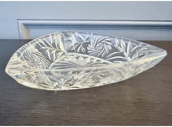 Vintage Crystal Cut Glass Candy Dish