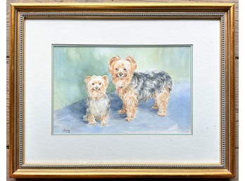 ‘Duke And Duchess’ By Joyce Rogers Watercolor On Paper Signed