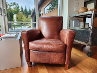 American Leather Club Chair - Made In USA (1 Of 2)