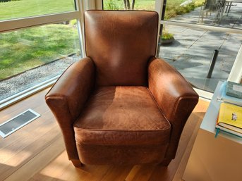 American Leather Club Chair - Made In USA (2 Of 2)
