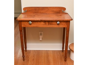19th-century American Sheraton Pine Side Table