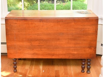Antique Gate Leg Barley Twist Drop Leaf Table