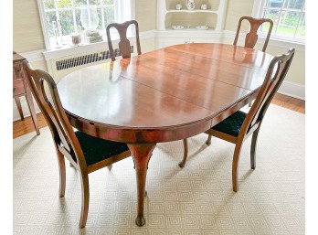 Vintage John Widdicomb Cherrywood Dining Table With (4) Dining Chairs