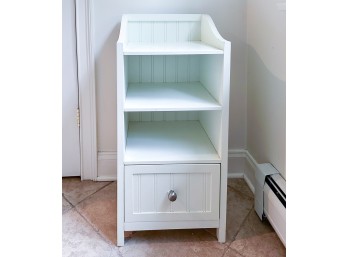 White Bead Board 1-Drawer Storage