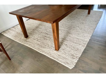 Crate & Barrel Big Sur Rug Handwoven Wool Area Rug Neutral Beige And Grey