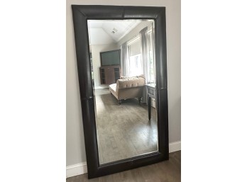 Chocolate Brown Leather Frame Floor Mirror