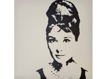 Audrey Hepburn Monochromatic Canvas Print