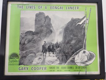 1958 Lobby Card Framed, Lives Of Bengal Lancer