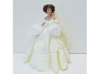 Franklin Mint Jacqueline Kennedy Heirloom Bride Porcelain Doll