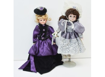 (2) Vintage Porcelain Bisque Dolls